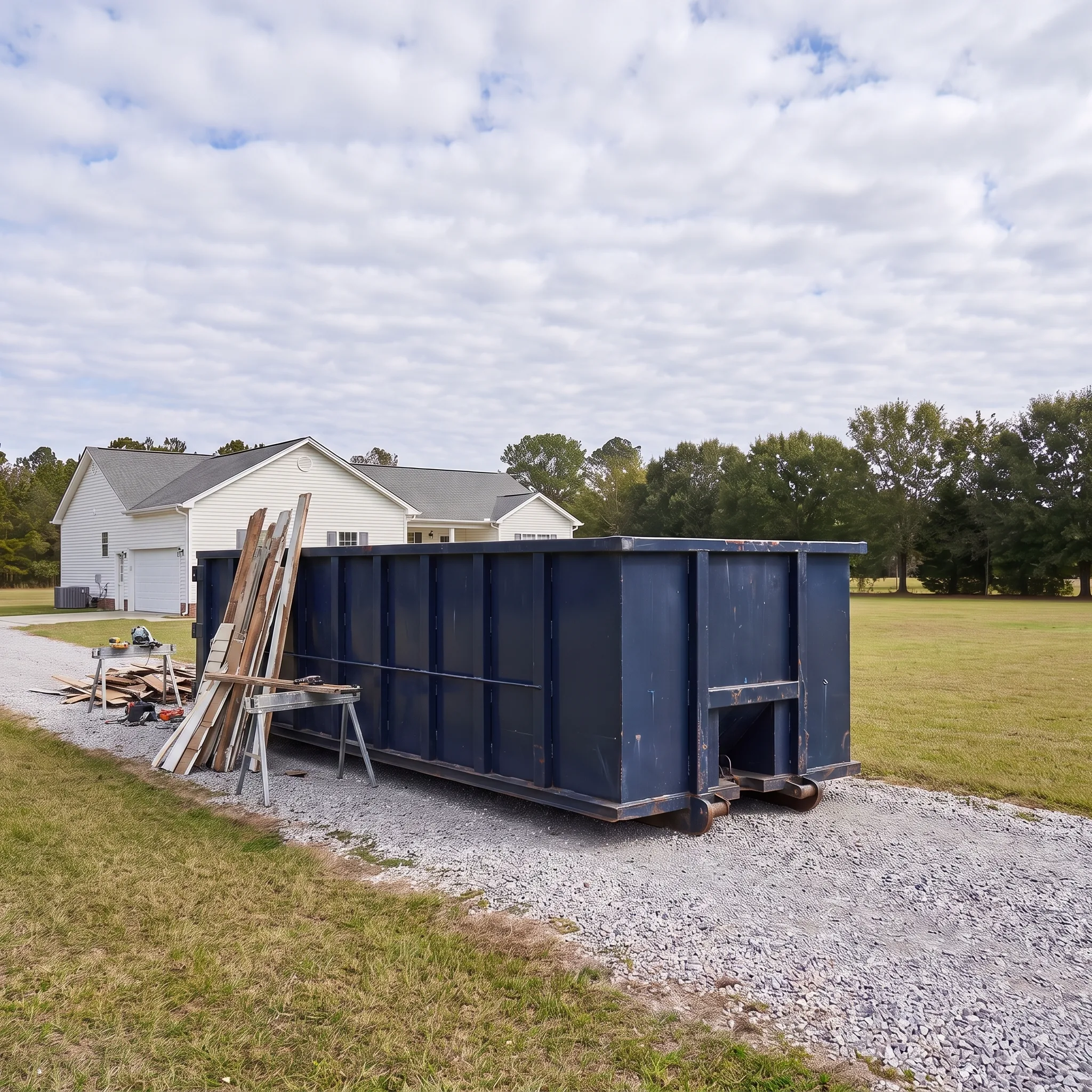 Dumpster on a Barber County, KS job site